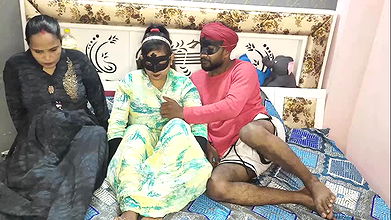 real desi stepsisters invite a man home to fuck their thirsty pussies