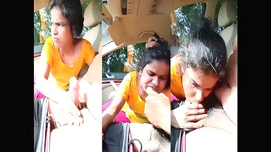 Desi sexy bhabi on car