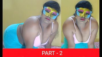 Hot sexy aunty self with 10 inch big hard cock par