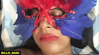 Billo Solo Scene masterbating with a huge pink vibrator inside her pussy