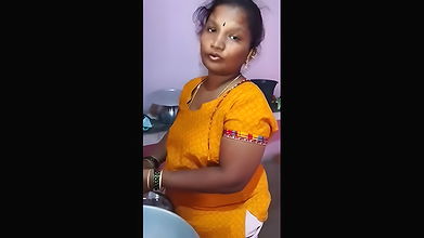 Wife cooking in kitchen with nude ass