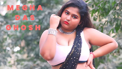 MEGHA DAS GHOSH IN BLACK TRANSPARENT BLACK SAREE V