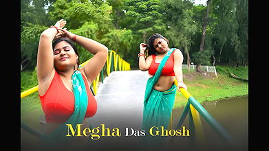 MEGHA DAS GHOSH IN GREEN CHIFFON SAREE VIDEO ｜ OUT