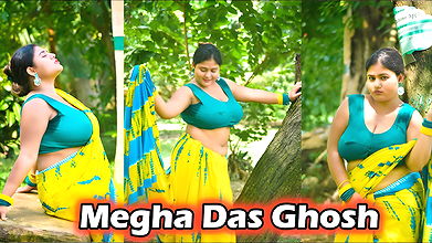 MEGHA DAS GHOSH IN GREEN SLEEVELESS WITH A LOVELY