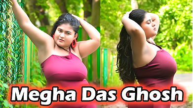 x  MEGHA DAS GHOSH IN MAROON BODYCON FASHION VIDEO ｜