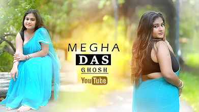 MEGHA DAS GHOSH IN SKY BLUE SAREE VIDEO ｜ SAREE FA