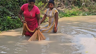Amazing Village Women Fishing video with Mouni Fis