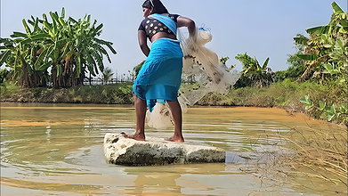 Village wife fishing video 3