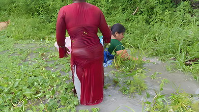 Amazing 2 Village Women Net fishing in Village Pon