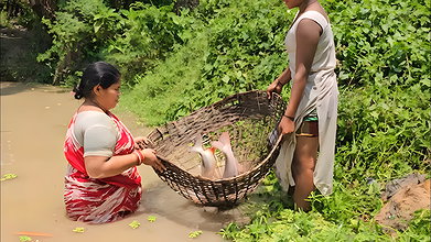 x Amazing Boudi incredible Village fishing    Mouni
