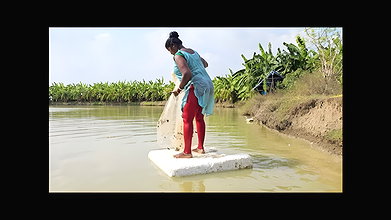 Amazing Mouni Fishing floating on Thermocol    Vil
