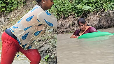 Amazing Village women Fishing with bare hand   Mou