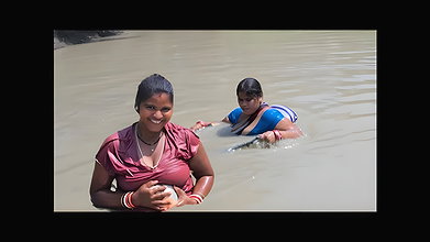 Amazing Village Women mud Water Fishing video    গ