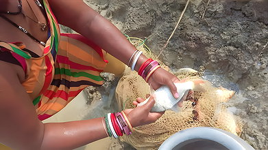 Amazing Village Women Net fishing   Mouni catching