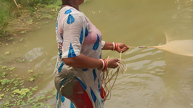 Amazing village women net fishing  Big catch
