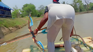 Arrow fishing by village women part-2   Mouni Arro