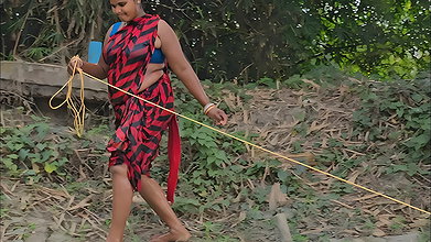 x Incredible Village Women Fishing in Village pond