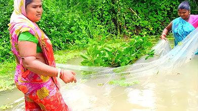 Our Village Fishing Life    (ଆମ ମାଛଧରା ) Village w