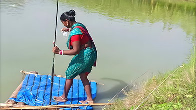 The most Amazing Hook fishing by village Women  সব