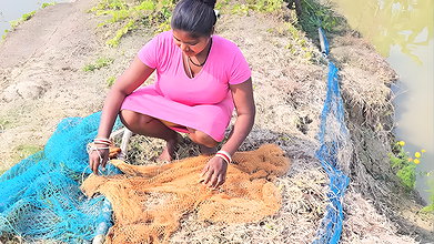 Village Women New Net fishing video 4