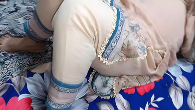 Husband had sex with his beautiful Indian wife she was watching a movie on mobile