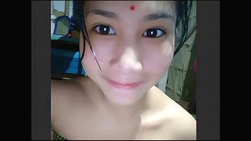 Cute assamese women show her beauty
