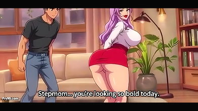 Horny stepmom grabbed by stepson when no one at home