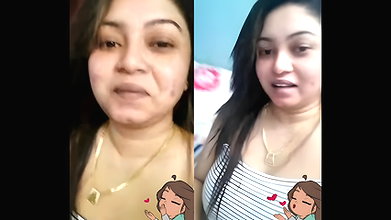 Sl Beautiful Cute Horny Busty Cheating Wife Full Nude Fingering On VC 5 Clips