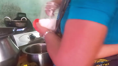Indian Aunty Cooking Sex with Boyfriend