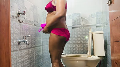 Desi Stepmother Playing with Her Stepson’s Pussy While Taking a Shower