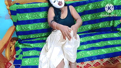 Tamil Teen Horny Girl Solo Masturbating with Wooden Roller Stick – Tamil Dirty Talk with Loud Moaning