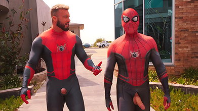 Two Spiderman Vs. Tattooed Babe Mandi Cat