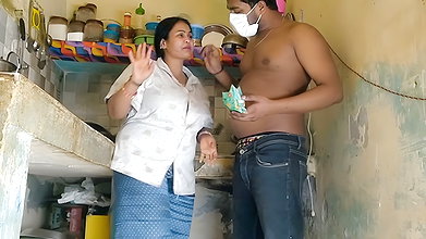 Brother-in-law Pinched My Sister-in-law’s Big Nipples at Holi, Wild Sex in the Kitchen