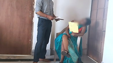 The Office Boss’s Wife Secretly Filled the Employee’s Ass with Her Dick