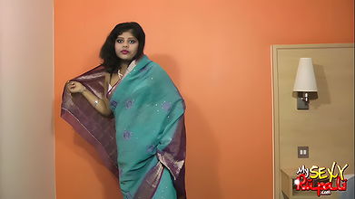 rupali in traditional indian saree