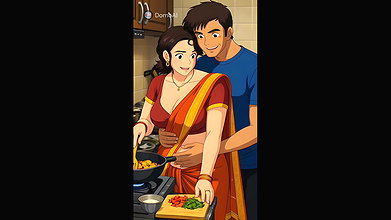 honeyafterhours stepmom at the kitchen cooked for me and me as stepson makeing her mood