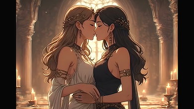 Kissing Orgasm of Mature Women, AI Generated Cartoon content, Uncensored video of 18 Year old Anime Girl