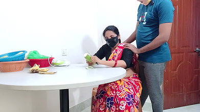 Under the table sex with My horny stepmom