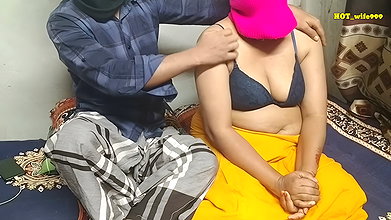 Desi village wife with husband first time romance