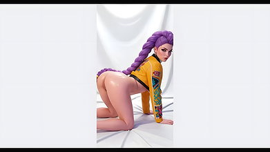 Rumi from KPOP Demon Hunters Dancing Naked (Cartoon 3D Ai) 01