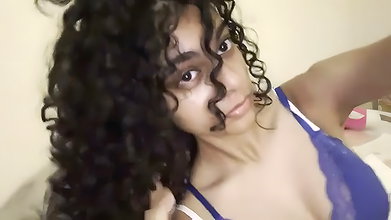 Hairs Sexy Busty Baddie Teasing Perfect Round Boobies, Slapping Ass Outdoor,BJ 215