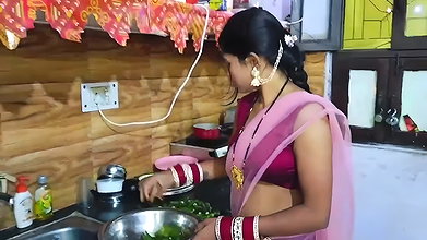 Watching Indian outdoor stepmom take a hot bath makes her stepson go crazy for fucking her