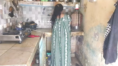 Desi Bhabhi Big Boobs Cleavage Tease in Kitchen Hot Indian Village Girls Exposed