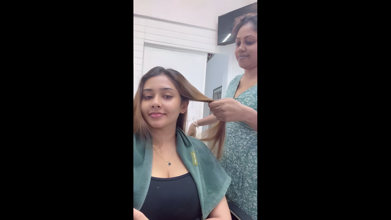 desi girl in black croptop 2 2
