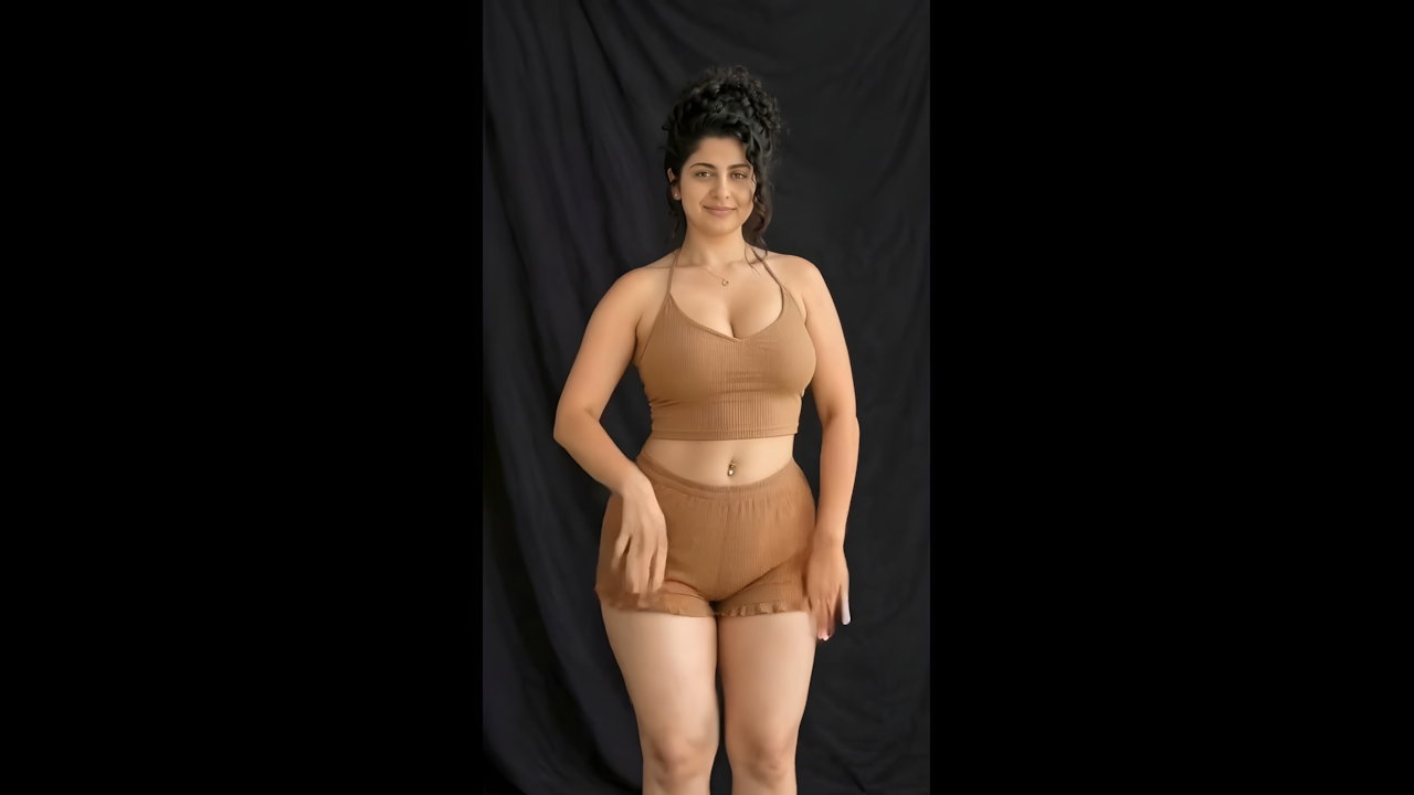 Ritvi Hot Cleavage And Navel Show