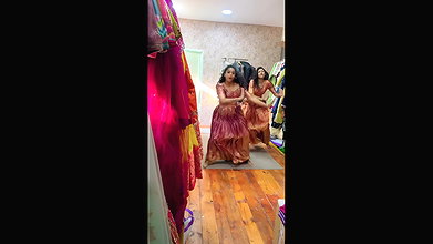 Insta influencer girls sexy dance in blouse & skirt