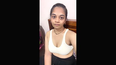 Chasmish Busty Gf Gauri Squeezing Big Boobs & Fingering Cucumber Fuck 8