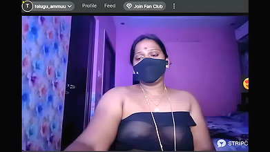 Ammuu Cam Show Nipple in Seetrou saree 2