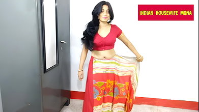 Indian housewife mona saree draping (4)