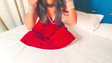 Bad Santa fuck young Indian girl Deep blowjob hard sex